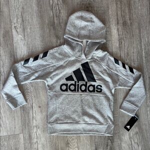 NWT - Adidas Gray Kid’s 8 Hoodie Sweatshirt